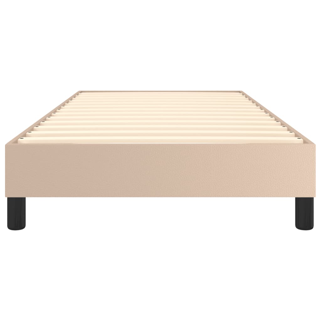Boxspringframe kunstleer cappuccino 90x200 cm 90 x 200 cm 25 cm Cappuccino