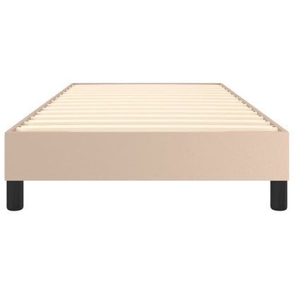 Boxspringframe kunstleer cappuccino 90x200 cm 90 x 200 cm 25 cm Cappuccino