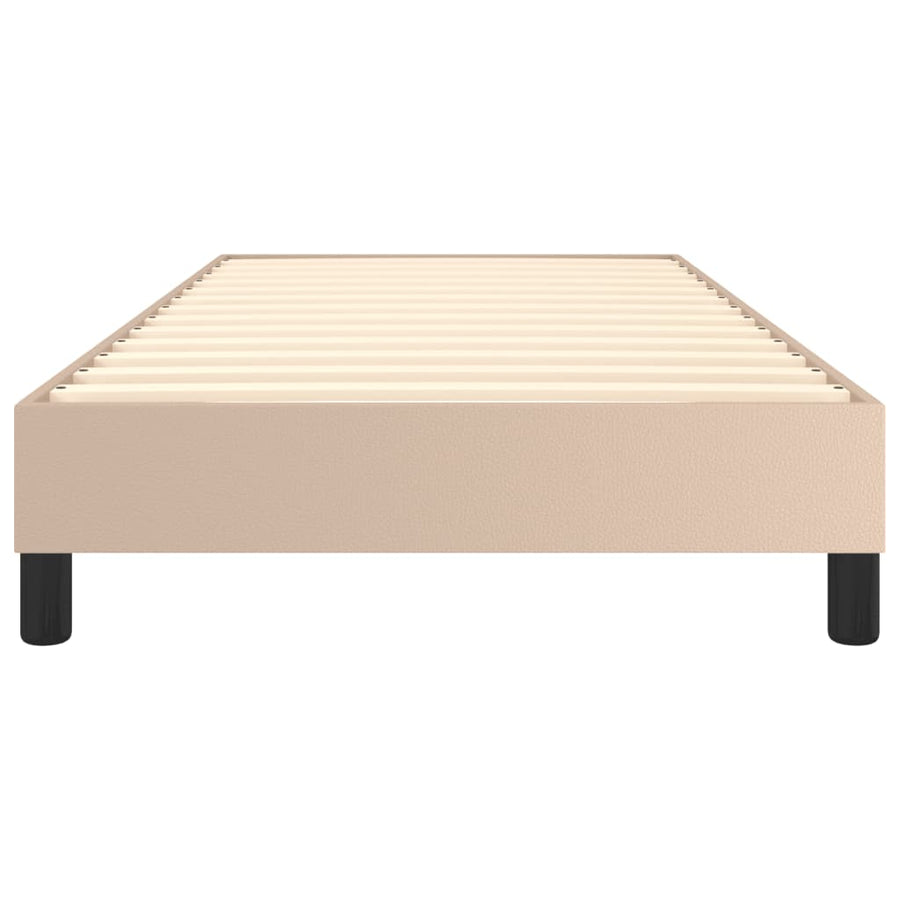 Boxspringframe kunstleer cappuccino 90x200 cm 90 x 200 cm 25 cm Cappuccino