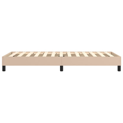 Boxspringframe kunstleer cappuccino 90x200 cm 90 x 200 cm 25 cm Cappuccino