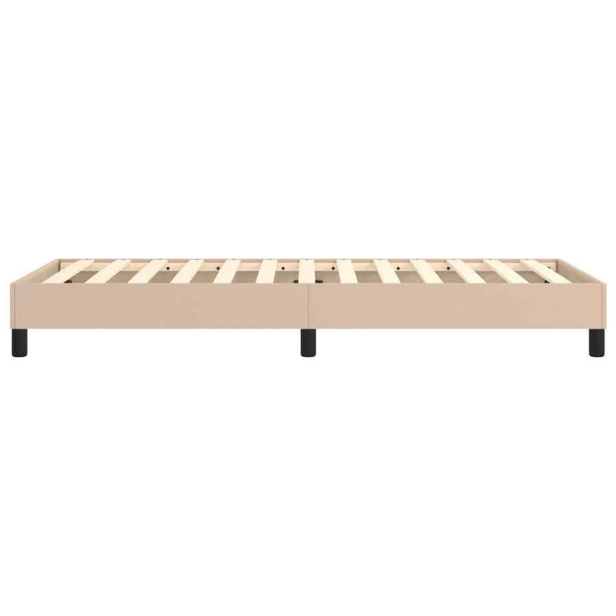 Boxspringframe kunstleer cappuccino 90x200 cm 90 x 200 cm 25 cm Cappuccino
