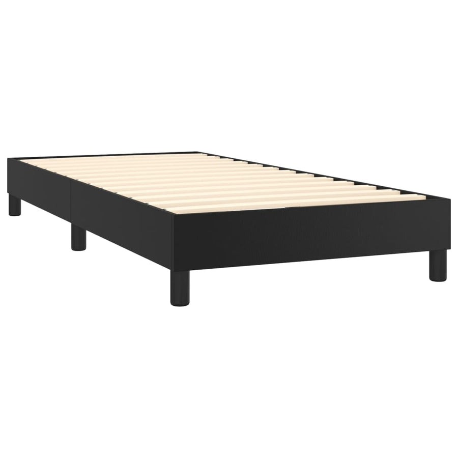 Boxspringframe Kunstleer 100 x 200 cm 25 cm Zwart