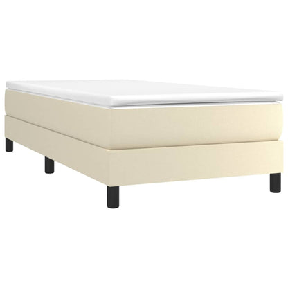 Bedframe kunstleer crèmekleurig 100x200 cm