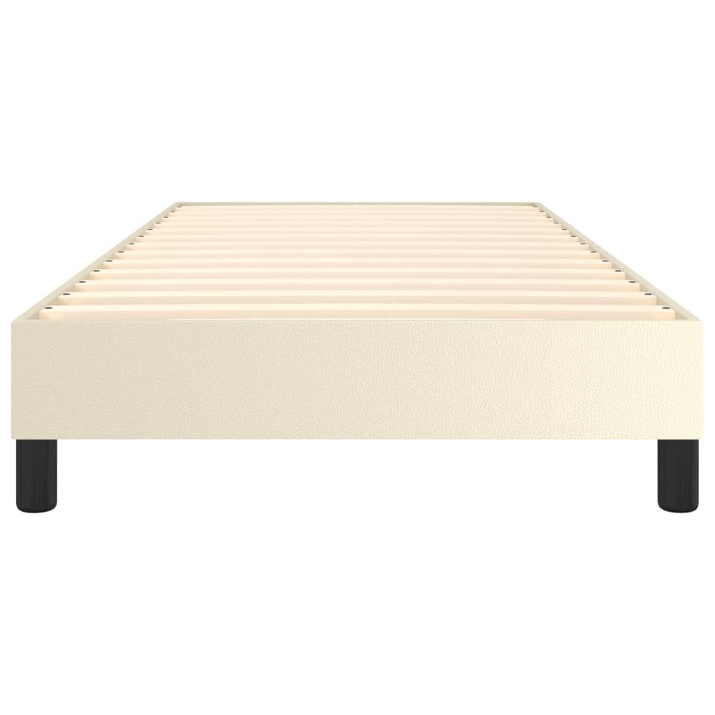 Bedframe kunstleer crèmekleurig 100x200 cm
