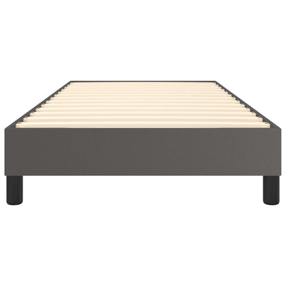 Boxspringframe kunstleer grijs 100x200 cm 100 x 200 cm 25 cm Grijs