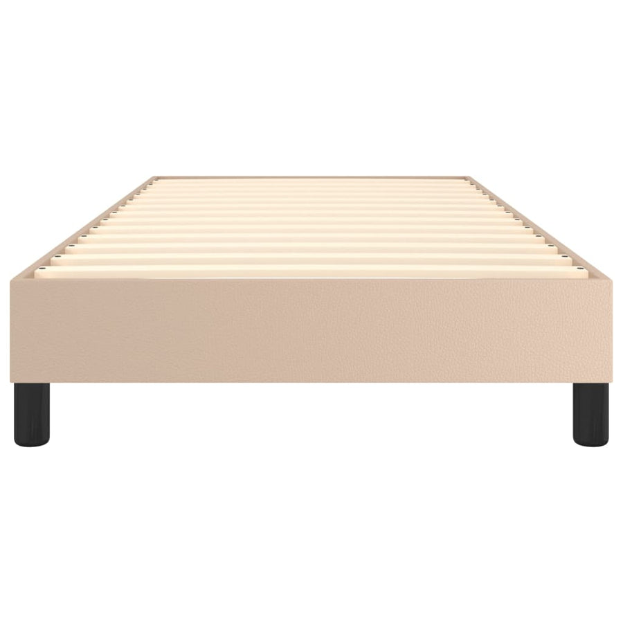Boxspringframe kunstleer cappuccino 100x200 cm 100 x 200 cm 25 cm Cappuccino