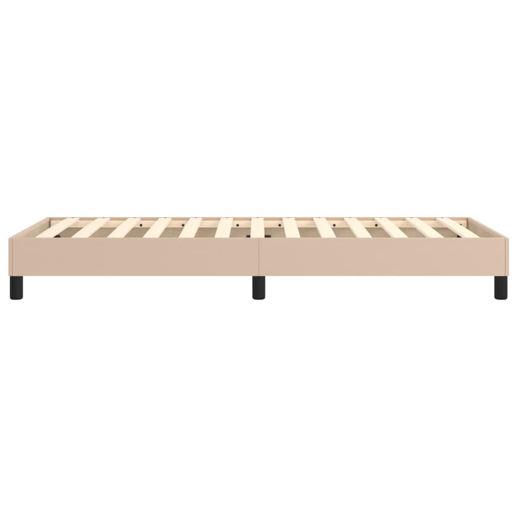 Boxspringframe kunstleer cappuccino 100x200 cm 100 x 200 cm 25 cm Cappuccino