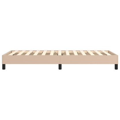 Boxspringframe kunstleer cappuccino 100x200 cm 100 x 200 cm 25 cm Cappuccino