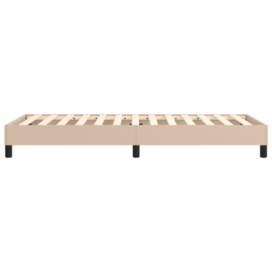 Boxspringframe kunstleer cappuccino 100x200 cm 100 x 200 cm 25 cm Cappuccino