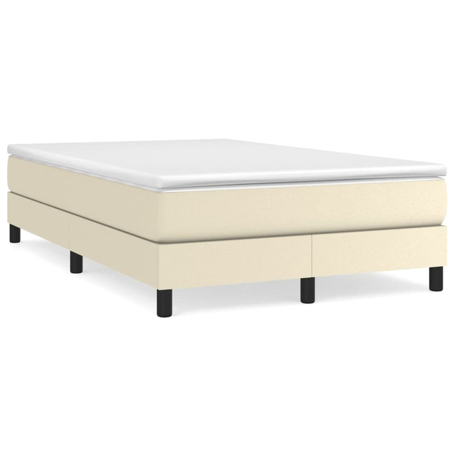 Boxspringframe Kunstleer Crèmekleurig 120X200 Cm 120 x 200 cm 25 cm