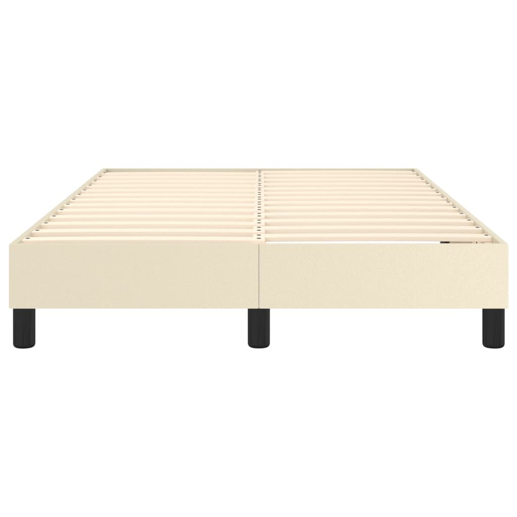 Boxspringframe Kunstleer Crèmekleurig 120X200 Cm 120 x 200 cm 25 cm