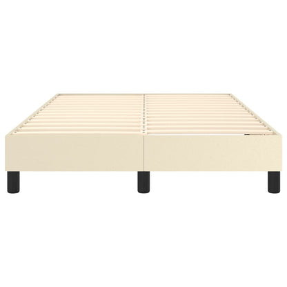 Boxspringframe Kunstleer Crèmekleurig 120X200 Cm 120 x 200 cm 25 cm