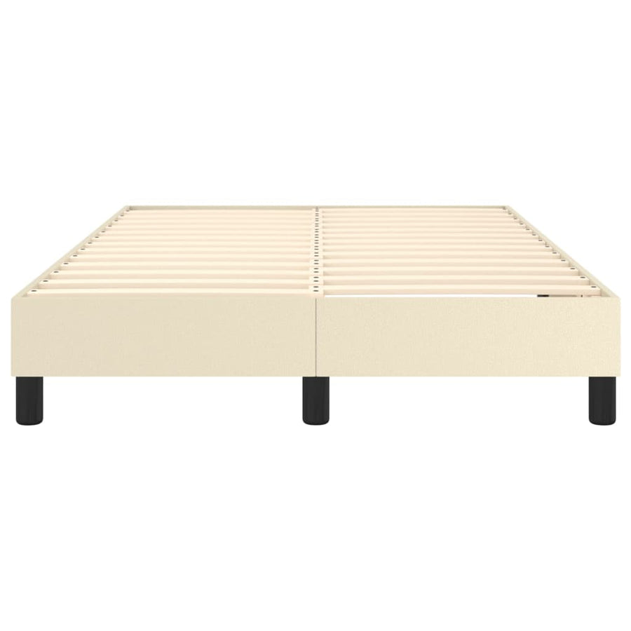 Boxspringframe Kunstleer Crèmekleurig 120X200 Cm 120 x 200 cm 25 cm