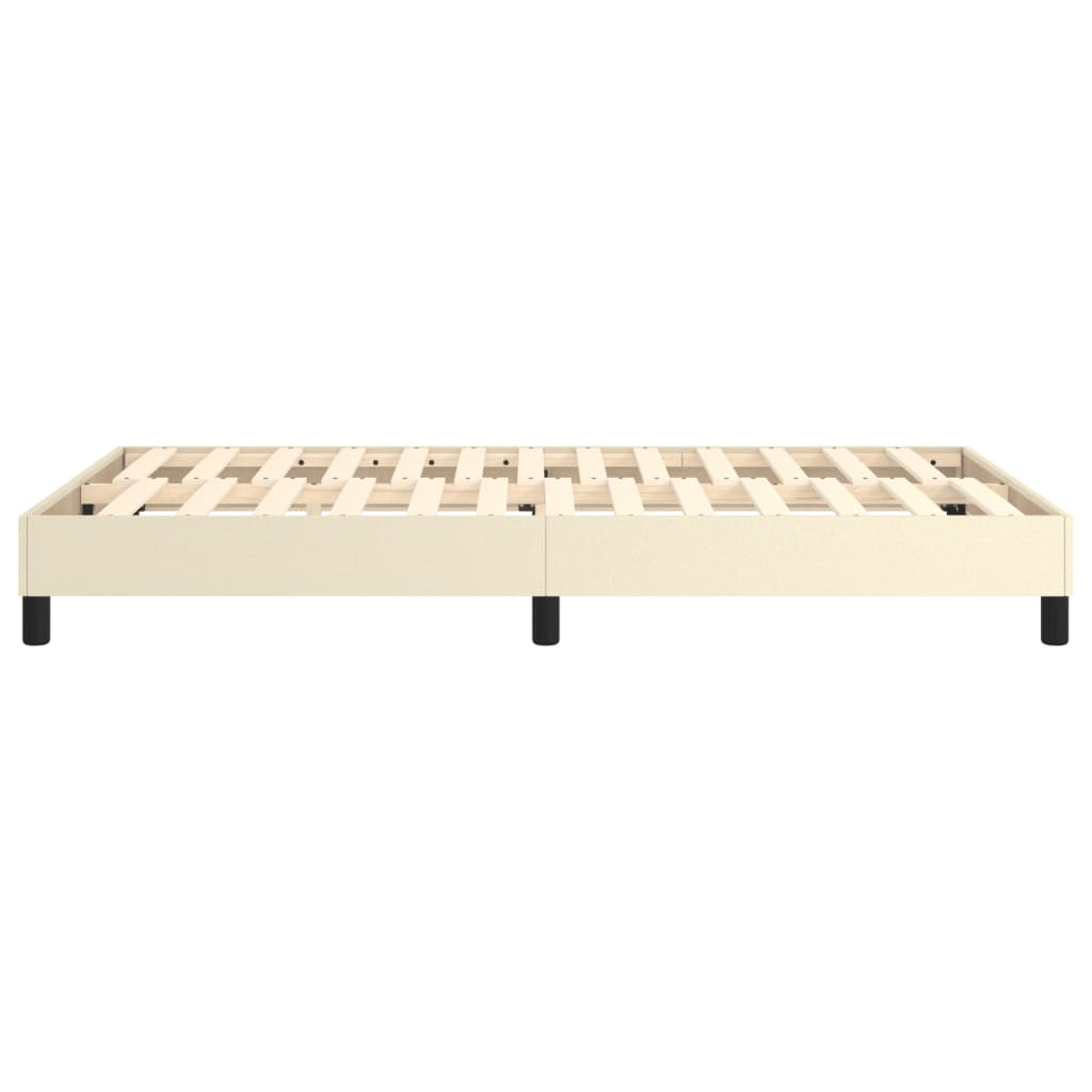 Boxspringframe Kunstleer Crèmekleurig 120X200 Cm 120 x 200 cm 25 cm