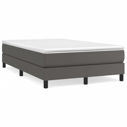Boxspringframe kunstleer grijs 120x200 cm 120 x 200 cm 25 cm Grijs