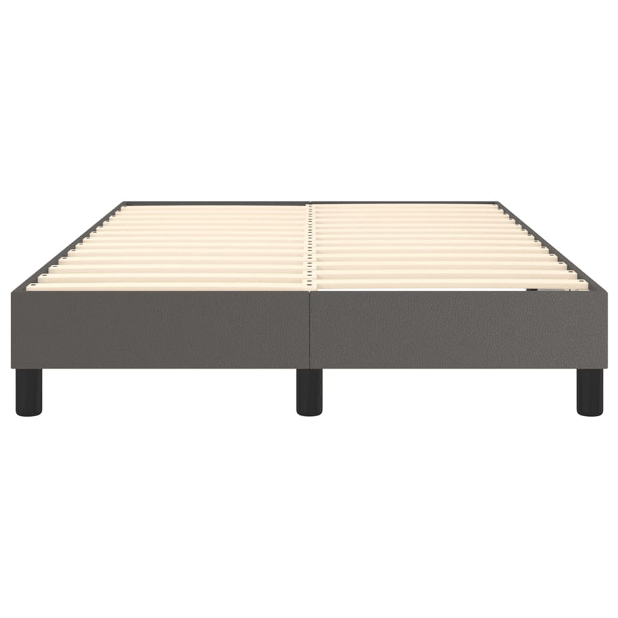 Boxspringframe kunstleer grijs 120x200 cm 120 x 200 cm 25 cm Grijs