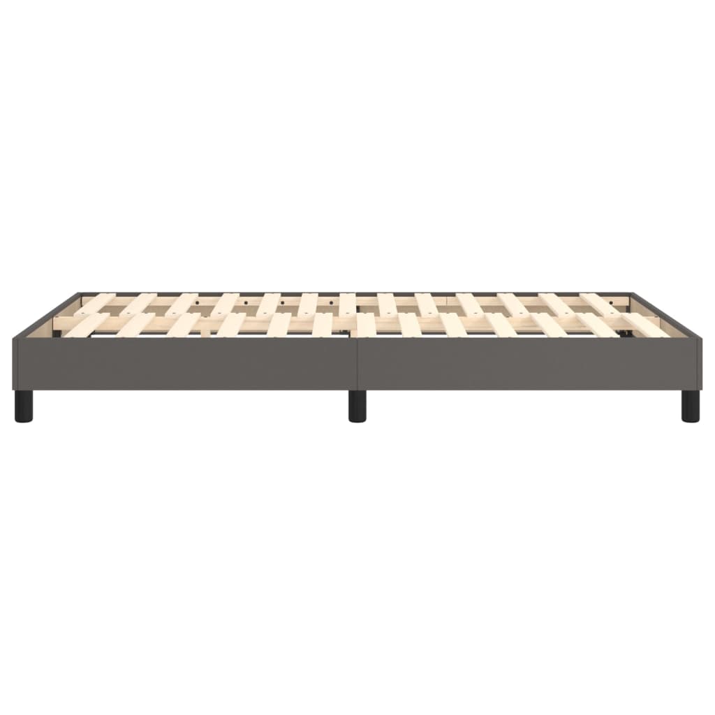Boxspringframe kunstleer grijs 120x200 cm 120 x 200 cm 25 cm Grijs