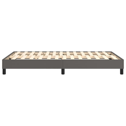 Boxspringframe kunstleer grijs 120x200 cm 120 x 200 cm 25 cm Grijs