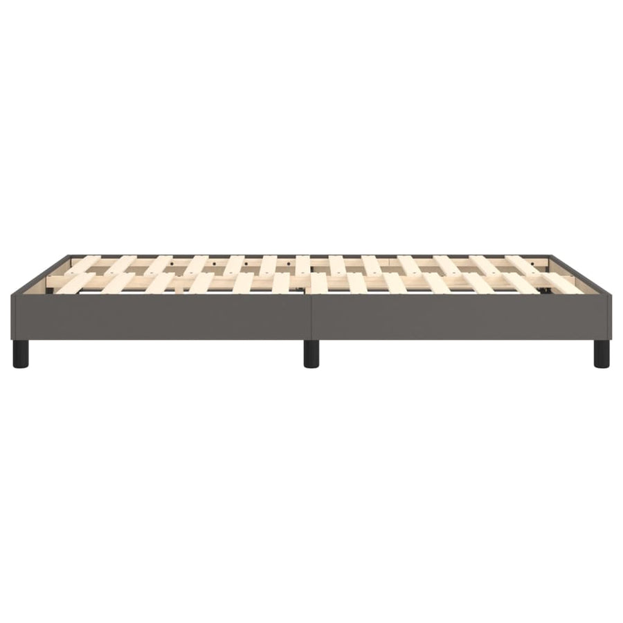 Boxspringframe kunstleer grijs 120x200 cm 120 x 200 cm 25 cm Grijs