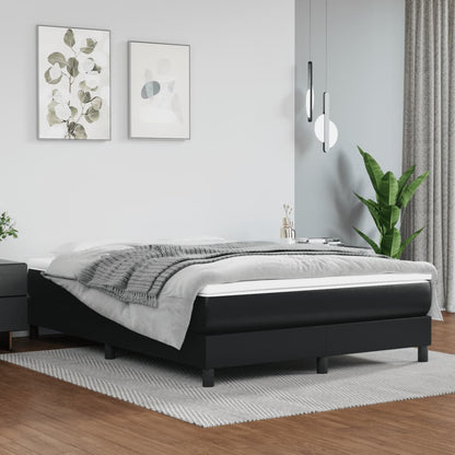 Boxspringframe Kunstleer 140 x 190 cm 25 cm Zwart