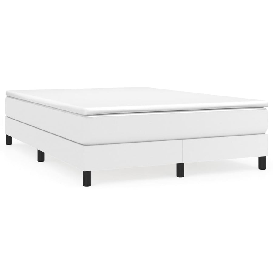 Boxspringframe Kunstleer 140 x 190 cm 25 cm Wit