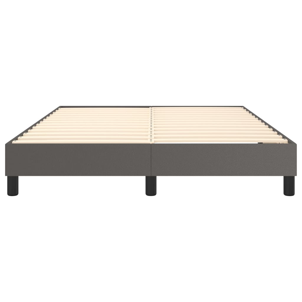 Boxspringframe kunstleer grijs 140x190 cm 140 x 190 cm 25 cm Grijs