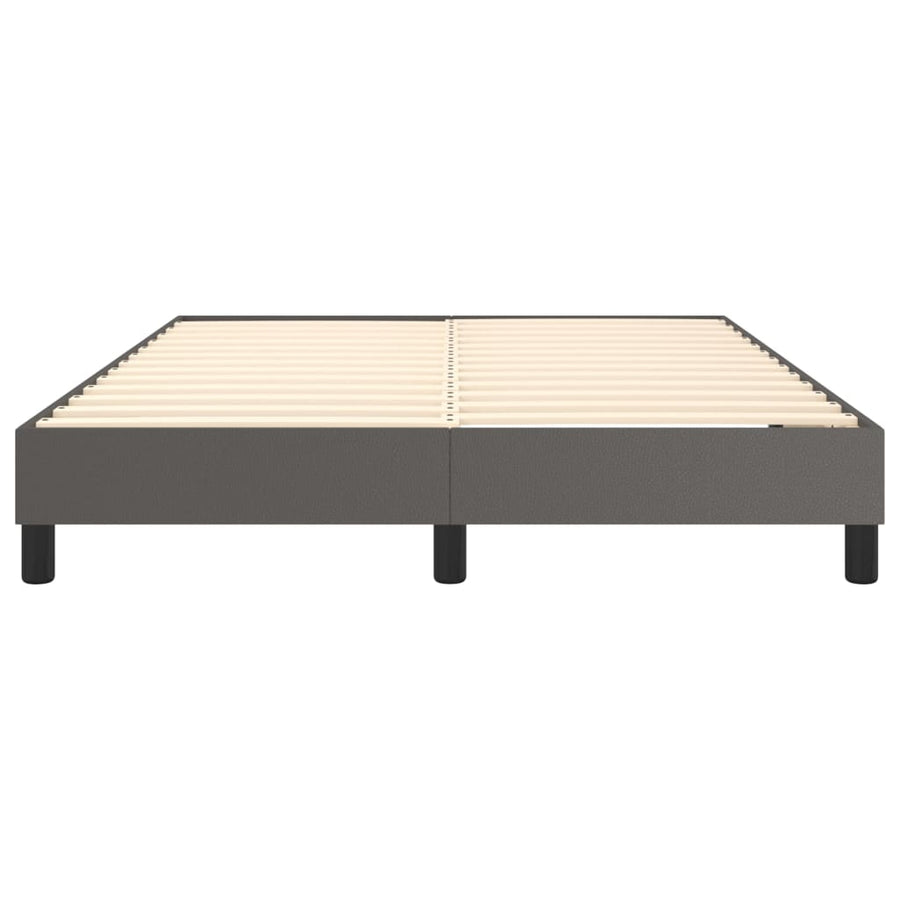 Boxspringframe kunstleer grijs 140x190 cm 140 x 190 cm 25 cm Grijs