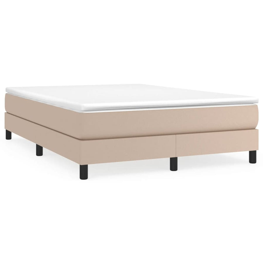 Boxspringframe kunstleer cappuccino 140x190 cm 140 x 190 cm 25 cm Cappuccino