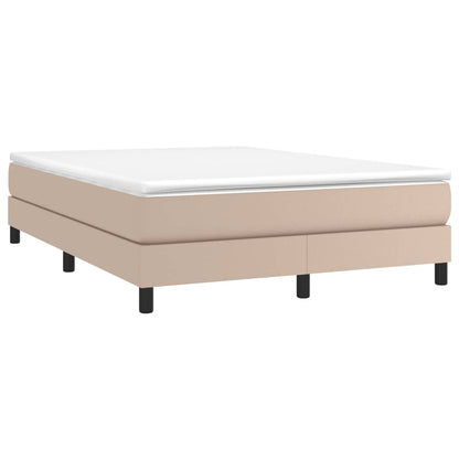 Boxspringframe kunstleer cappuccino 140x190 cm 140 x 190 cm 25 cm Cappuccino