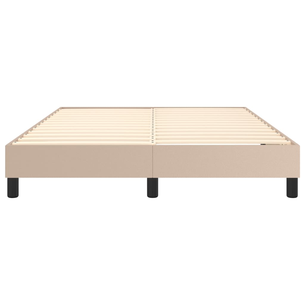 Boxspringframe kunstleer cappuccino 140x190 cm 140 x 190 cm 25 cm Cappuccino