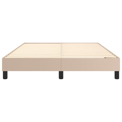 Boxspringframe kunstleer cappuccino 140x190 cm 140 x 190 cm 25 cm Cappuccino