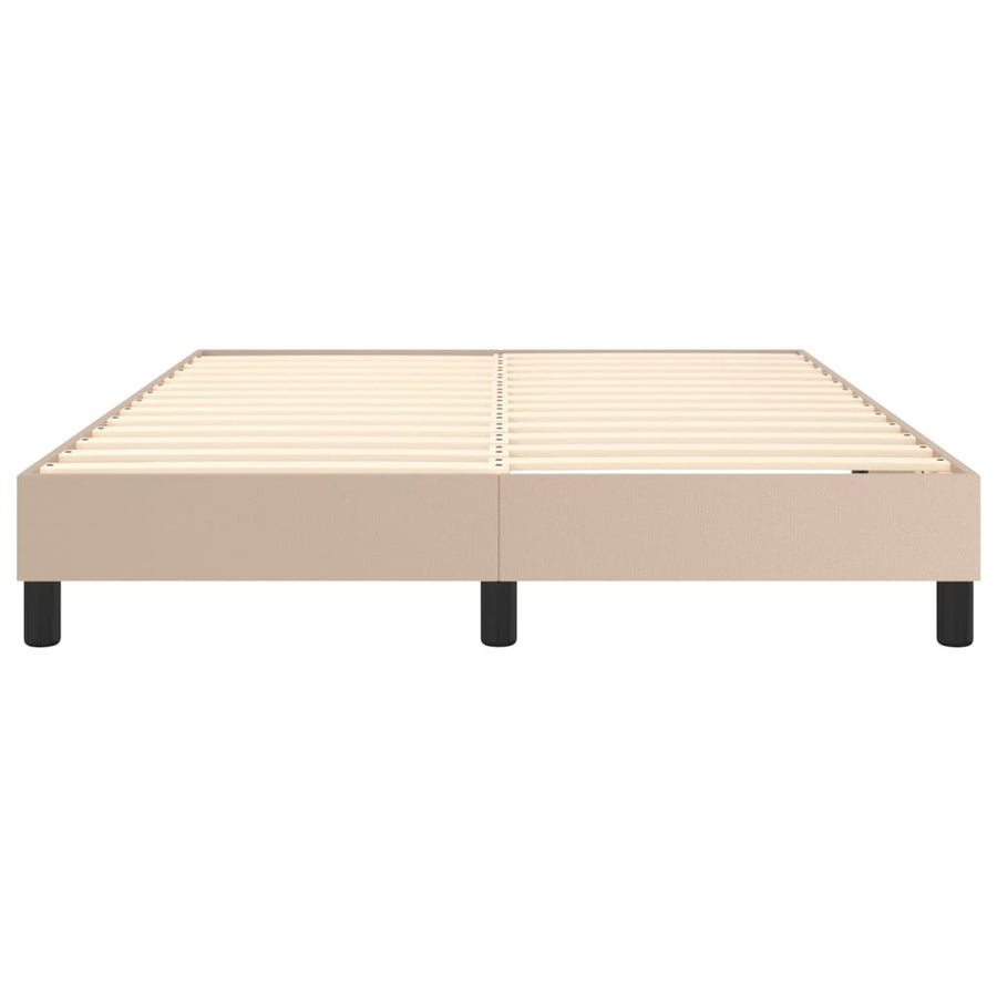 Boxspringframe kunstleer cappuccino 140x190 cm 140 x 190 cm 25 cm Cappuccino