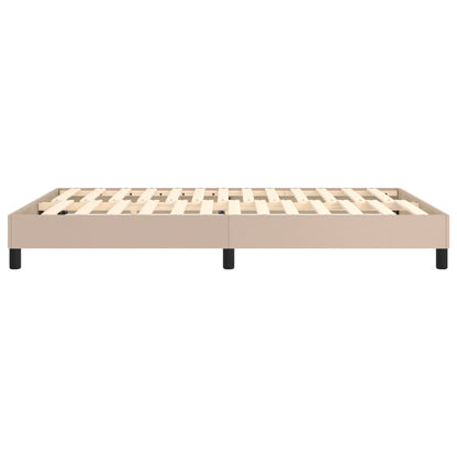 Boxspringframe kunstleer cappuccino 140x190 cm 140 x 190 cm 25 cm Cappuccino