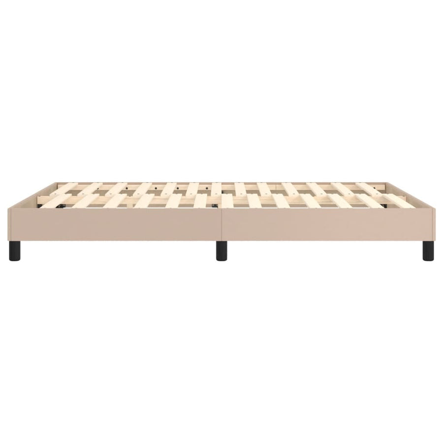Boxspringframe kunstleer cappuccino 140x190 cm 140 x 190 cm 25 cm Cappuccino