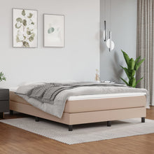Boxspringframe kunstleer cappuccino 140x190 cm 140 x 190 cm 25 cm Cappuccino