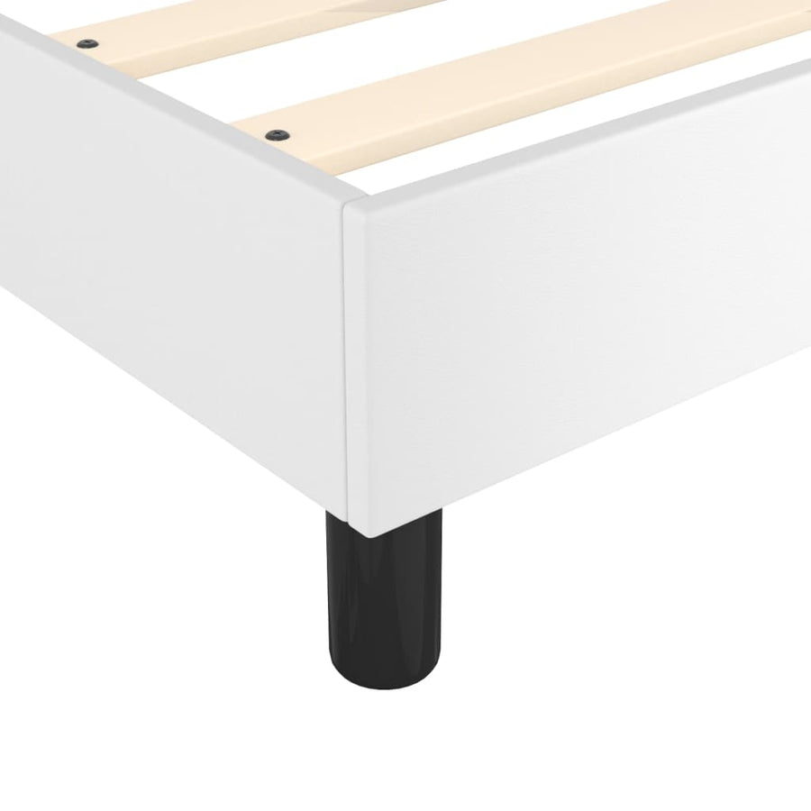 Boxspringframe Kunstleer 140 x 200 cm 25 cm Wit