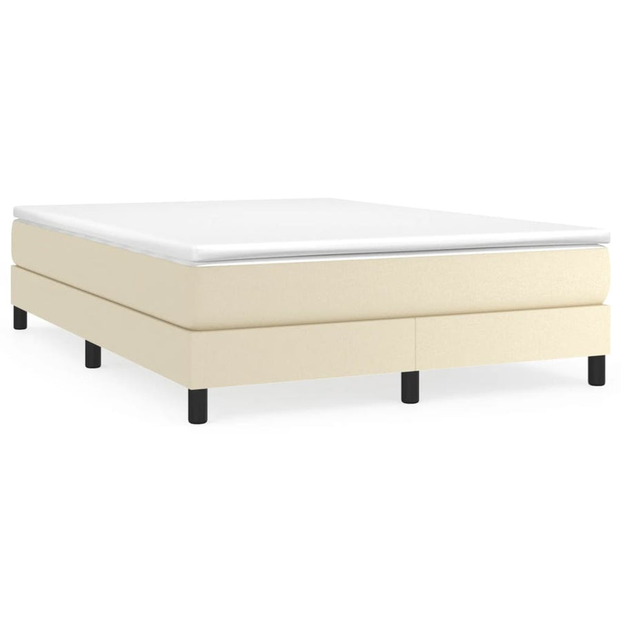 Boxspringframe Kunstleer Crèmekleurig 140X200 Cm 140 x 200 cm 25 cm