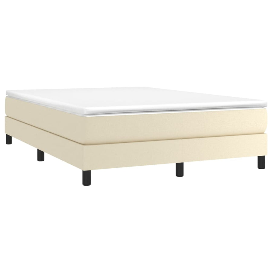 Boxspringframe Kunstleer Crèmekleurig 140X200 Cm 140 x 200 cm 25 cm