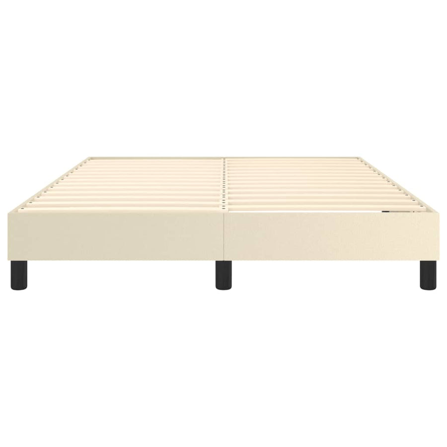 Boxspringframe Kunstleer Crèmekleurig 140X200 Cm 140 x 200 cm 25 cm