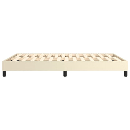 Boxspringframe Kunstleer Crèmekleurig 140X200 Cm 140 x 200 cm 25 cm