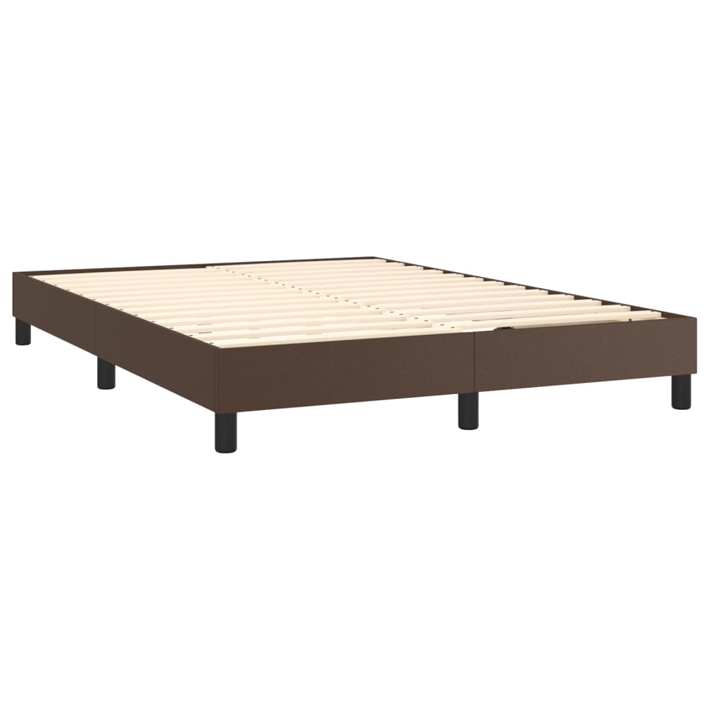 Boxspringframe Kunstleer 140 x 200 cm 25 cm Bruin