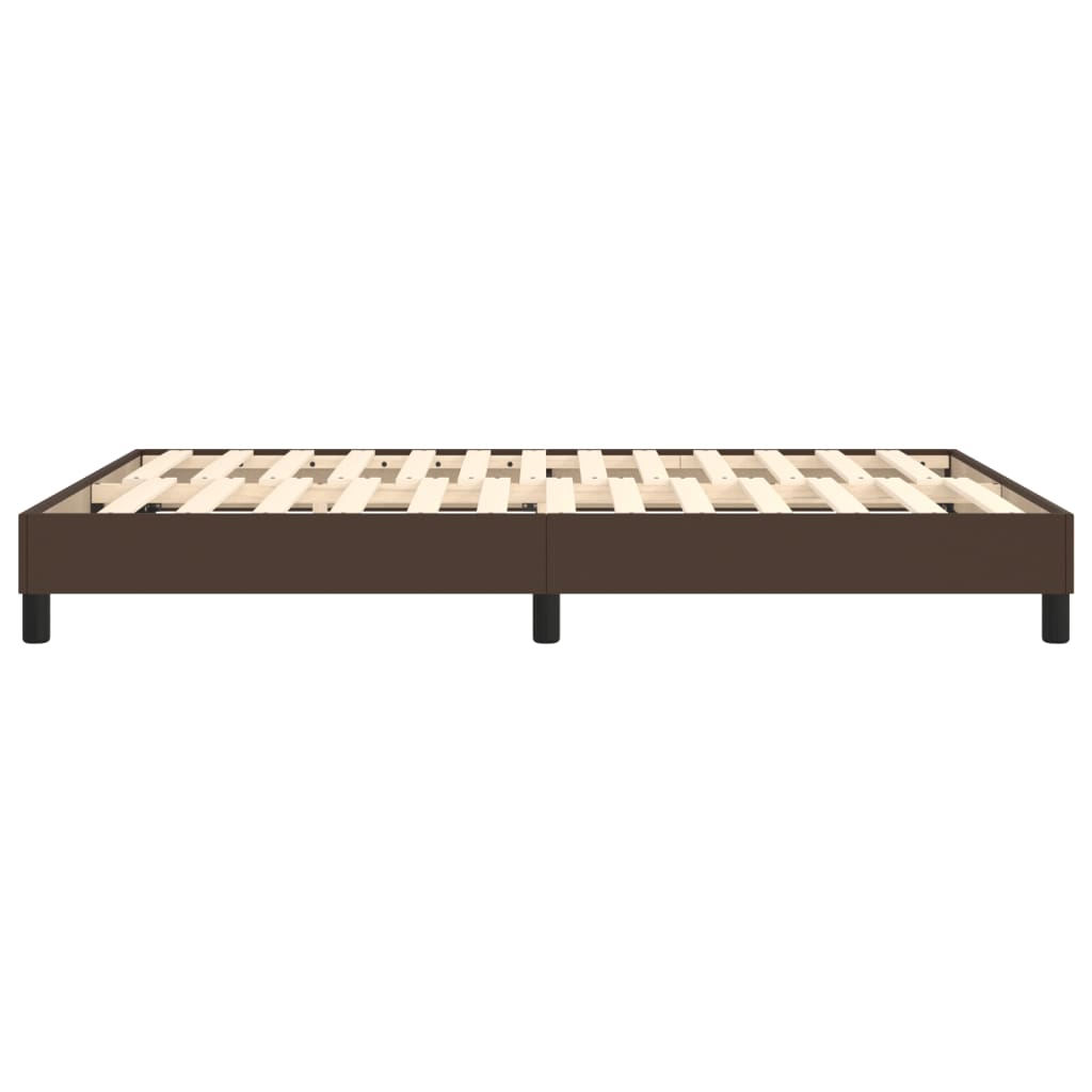 Boxspringframe Kunstleer 140 x 200 cm 25 cm Bruin
