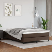 Bedframe kunstleer bruin 140x200 cm