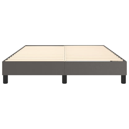Boxspringframe kunstleer grijs 140x200 cm 140 x 200 cm 25 cm Grijs