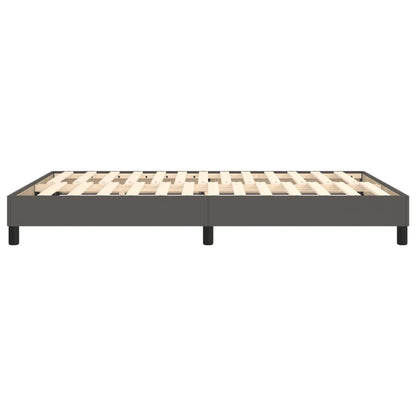 Boxspringframe kunstleer grijs 140x200 cm 140 x 200 cm 25 cm Grijs