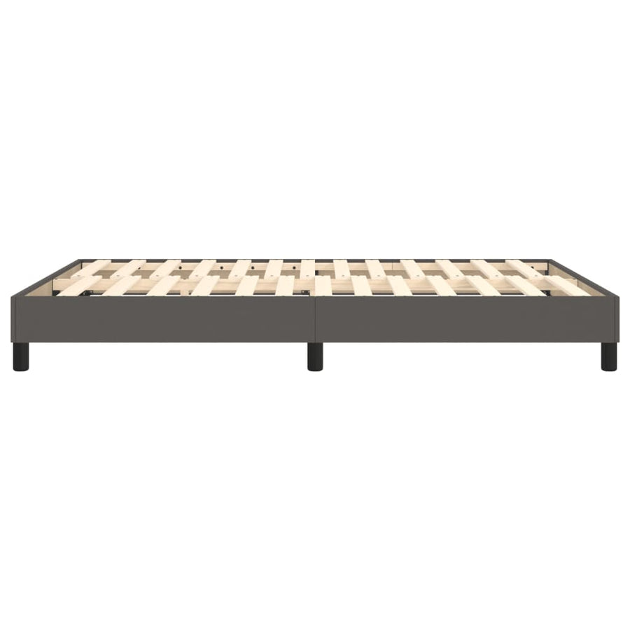 Boxspringframe kunstleer grijs 140x200 cm 140 x 200 cm 25 cm Grijs
