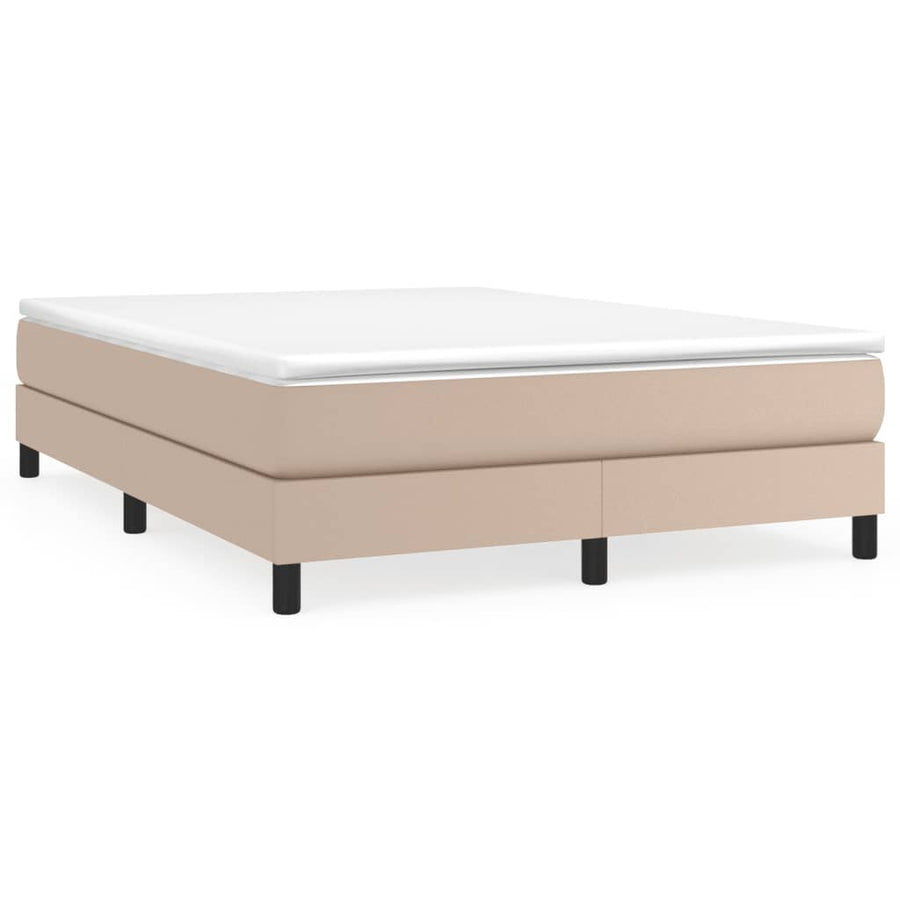 Boxspringframe kunstleer cappuccino 140x200 cm 140 x 200 cm 25 cm Cappuccino
