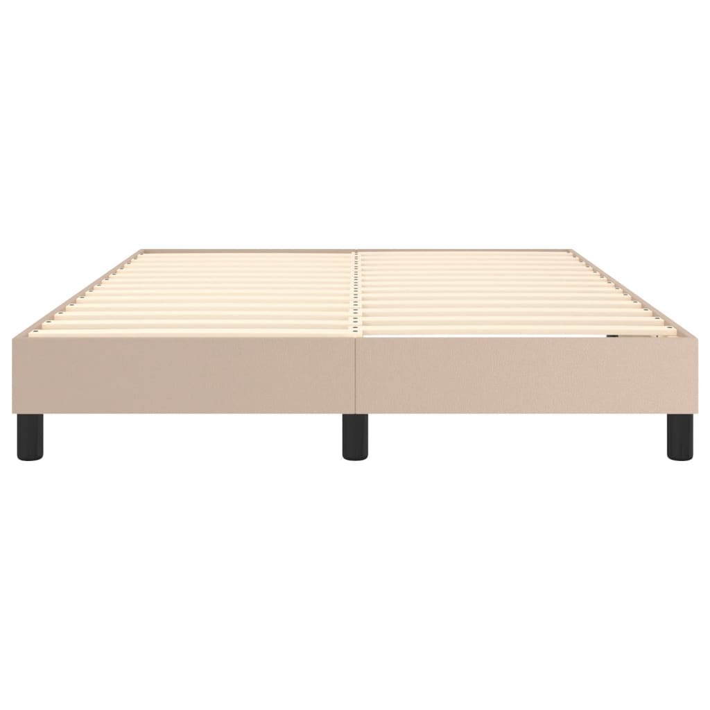 Boxspringframe kunstleer cappuccino 140x200 cm 140 x 200 cm 25 cm Cappuccino