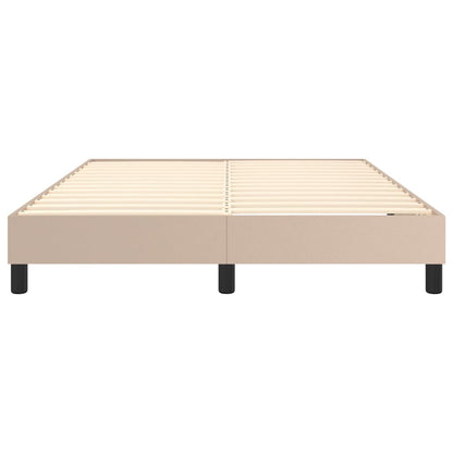Boxspringframe kunstleer cappuccino 140x200 cm 140 x 200 cm 25 cm Cappuccino
