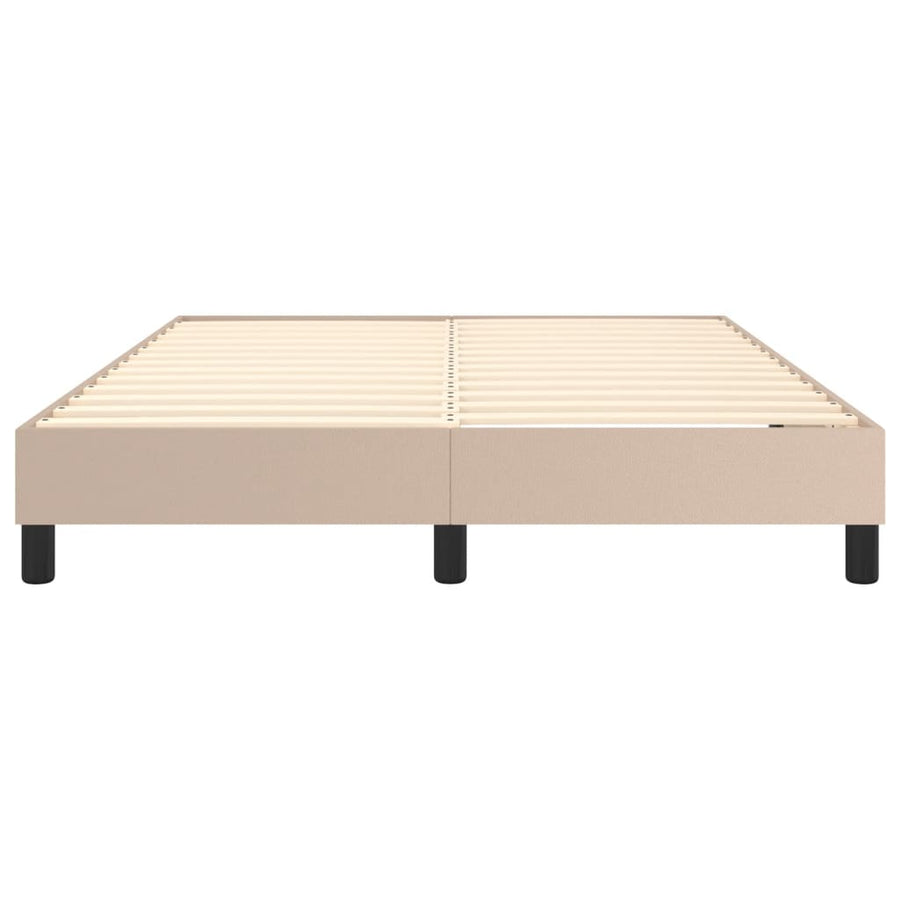 Boxspringframe kunstleer cappuccino 140x200 cm 140 x 200 cm 25 cm Cappuccino